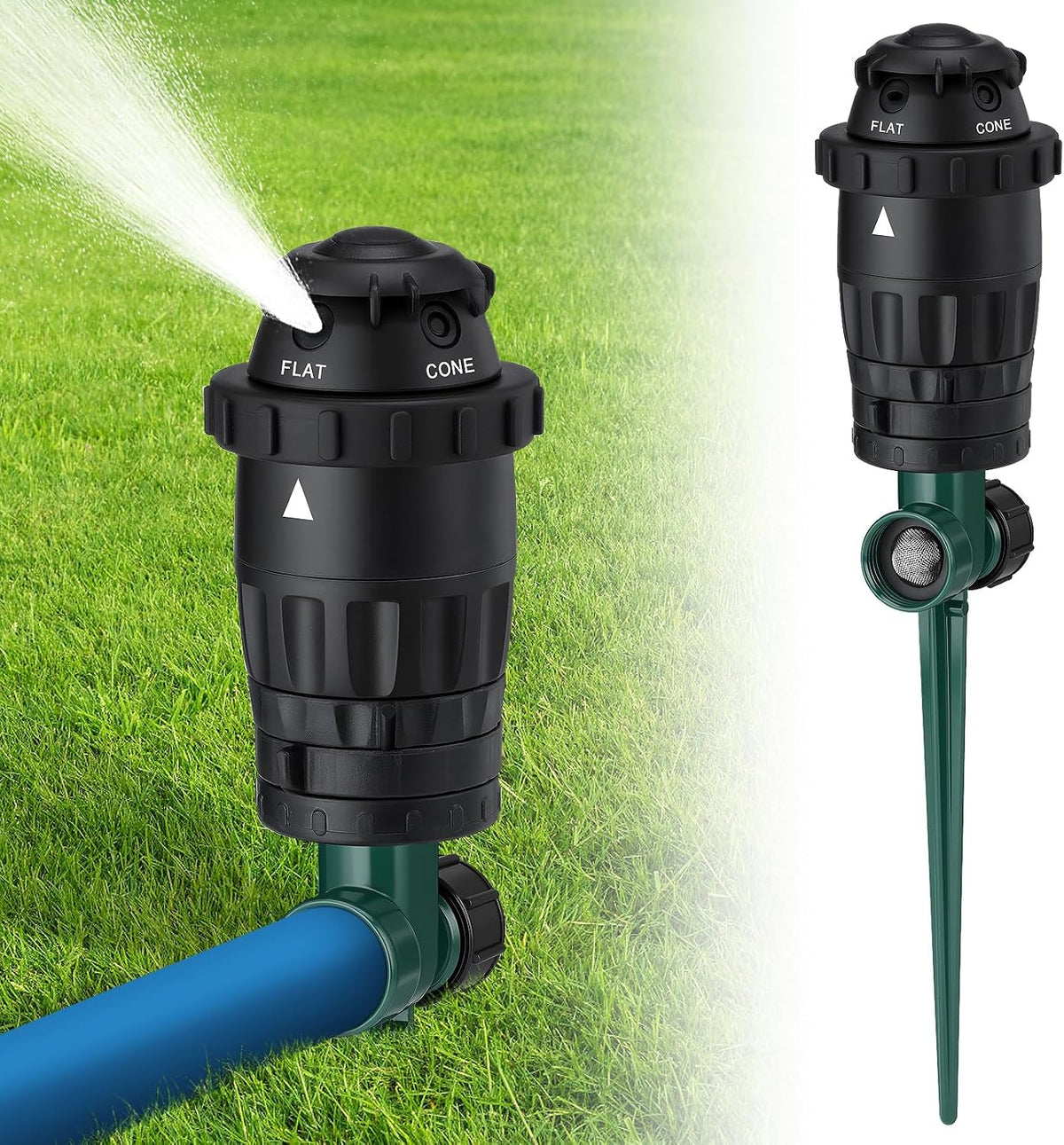 Sturdy Aluminum Alloy Spike Sprinklers for Yard Lawn Medium Garden