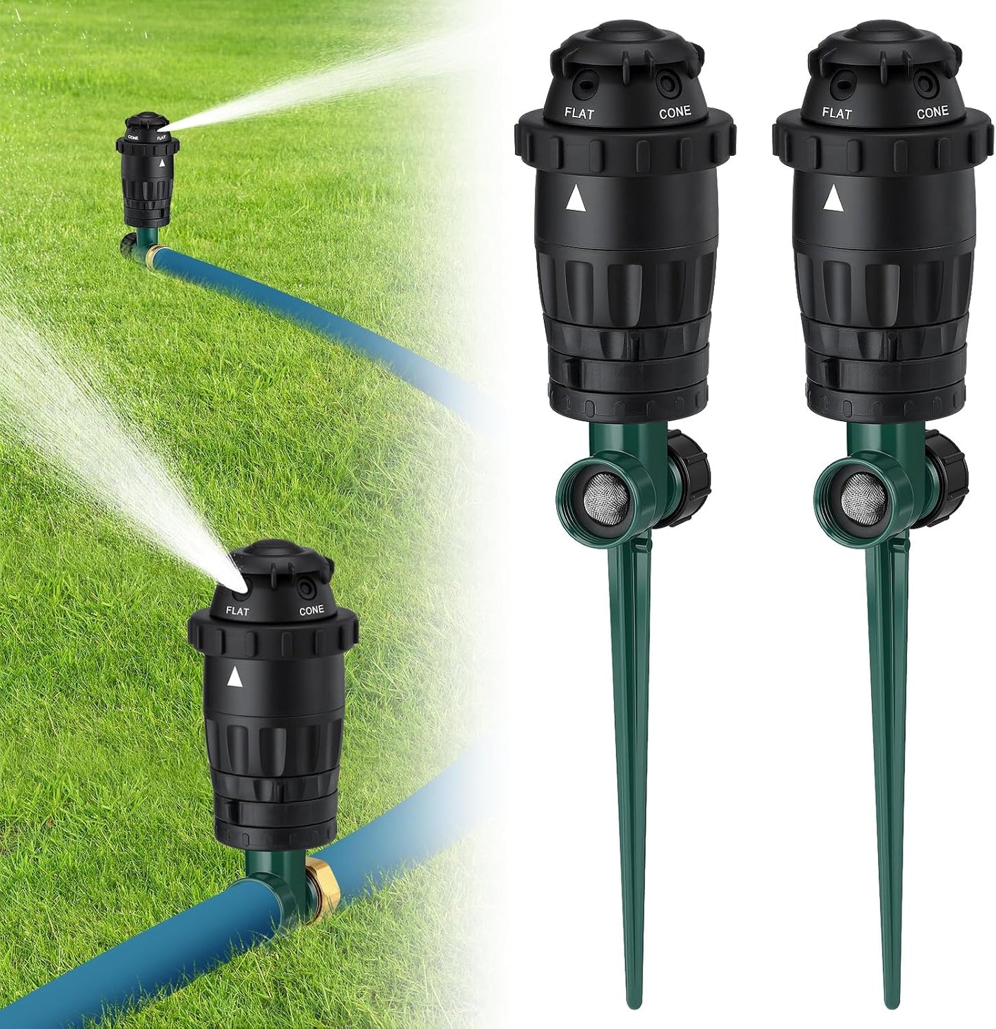 Sturdy Aluminum Alloy Spike Sprinklers for Yard Lawn Medium Garden