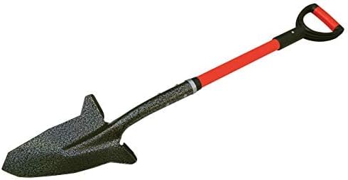 SHFD3 40" Lavender Garden Spade Shovel - Gardening Shovel with a 9" x 11" Beveled Blade, Steel-Reinforced Fiberglass Long Handle & Cushioned D-Grip - Digging Spade for Planting