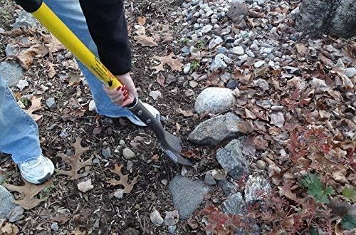 SHFD3 40" Lavender Garden Spade Shovel - Gardening Shovel with a 9" x 11" Beveled Blade, Steel-Reinforced Fiberglass Long Handle & Cushioned D-Grip - Digging Spade for Planting