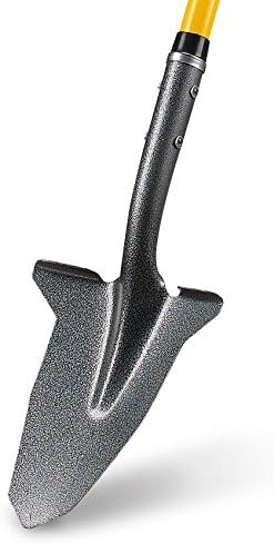 SHFD3 40" Lavender Garden Spade Shovel - Gardening Shovel with a 9" x 11" Beveled Blade, Steel-Reinforced Fiberglass Long Handle & Cushioned D-Grip - Digging Spade for Planting