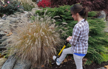 SHFD3 40" Lavender Garden Spade Shovel - Gardening Shovel with a 9" x 11" Beveled Blade, Steel-Reinforced Fiberglass Long Handle & Cushioned D-Grip - Digging Spade for Planting