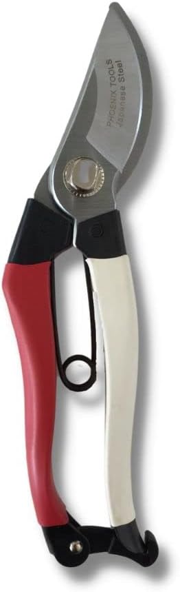 Professional Grade Hand Prunner Japanese Steel Red/White
