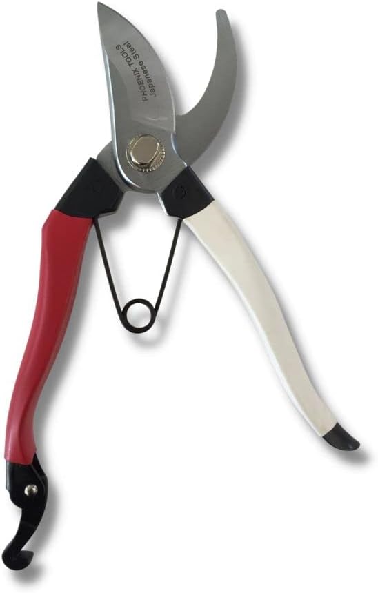 Professional Grade Hand Prunner Japanese Steel Red/White