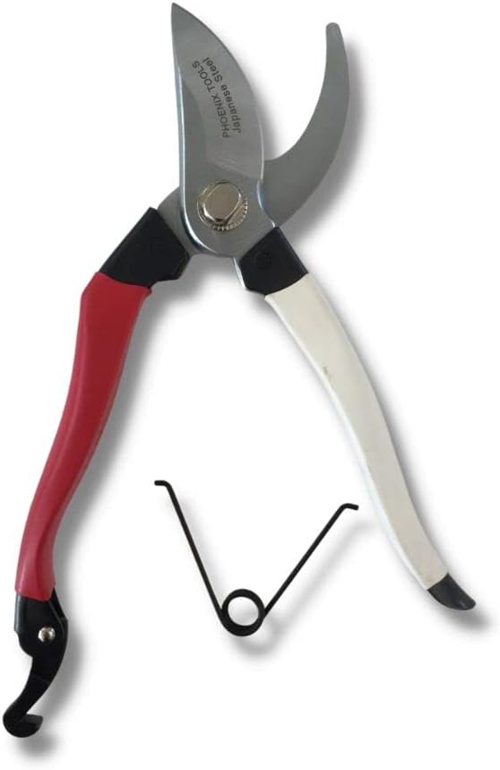 Professional Grade Hand Prunner Japanese Steel Red/White