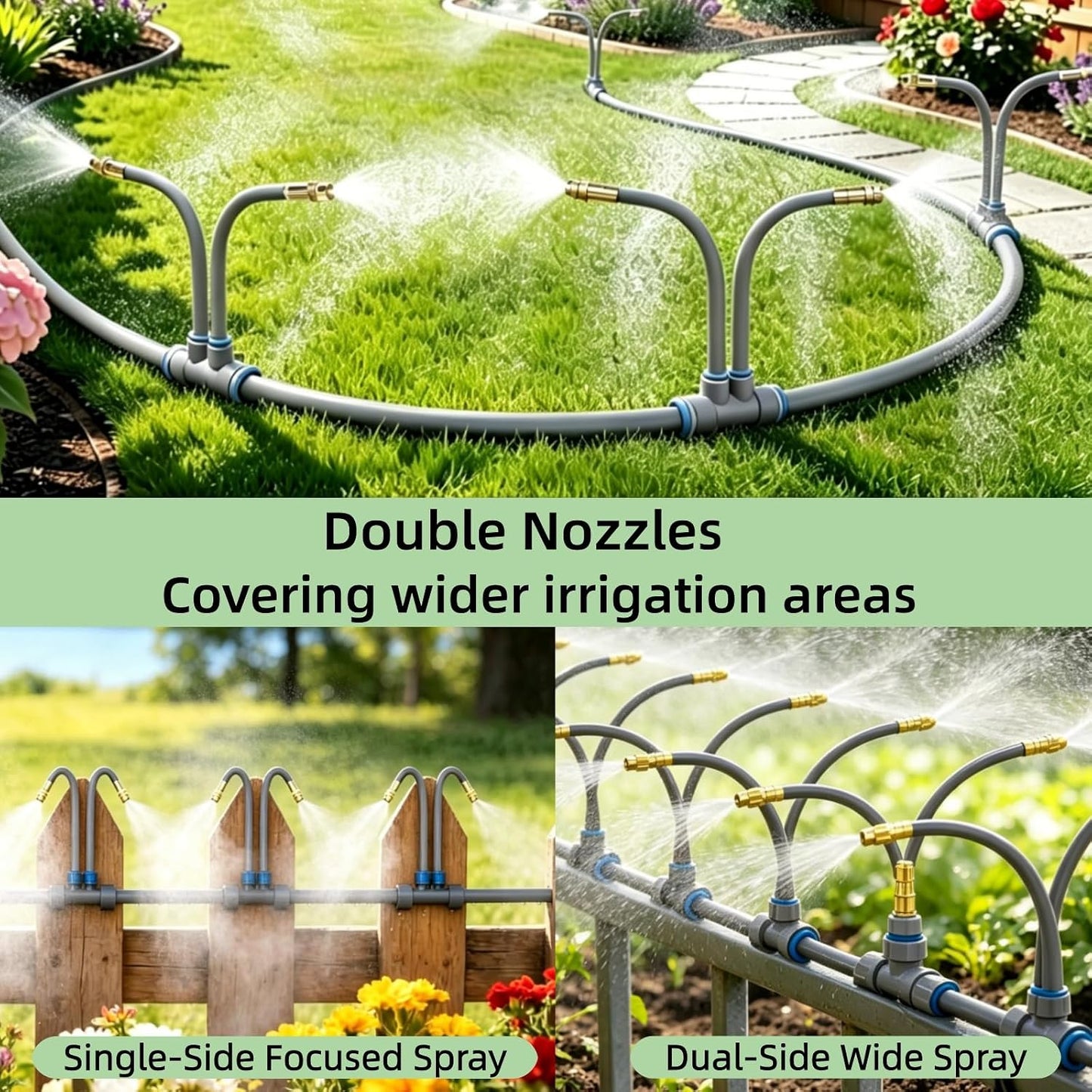 360° Adjustable Drip Irrigation System with 24 Nozzles
