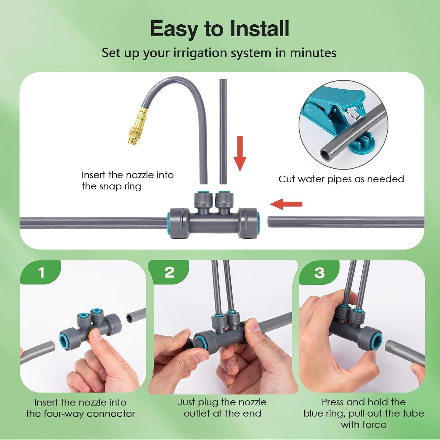 360° Adjustable Drip Irrigation System with 24 Nozzles