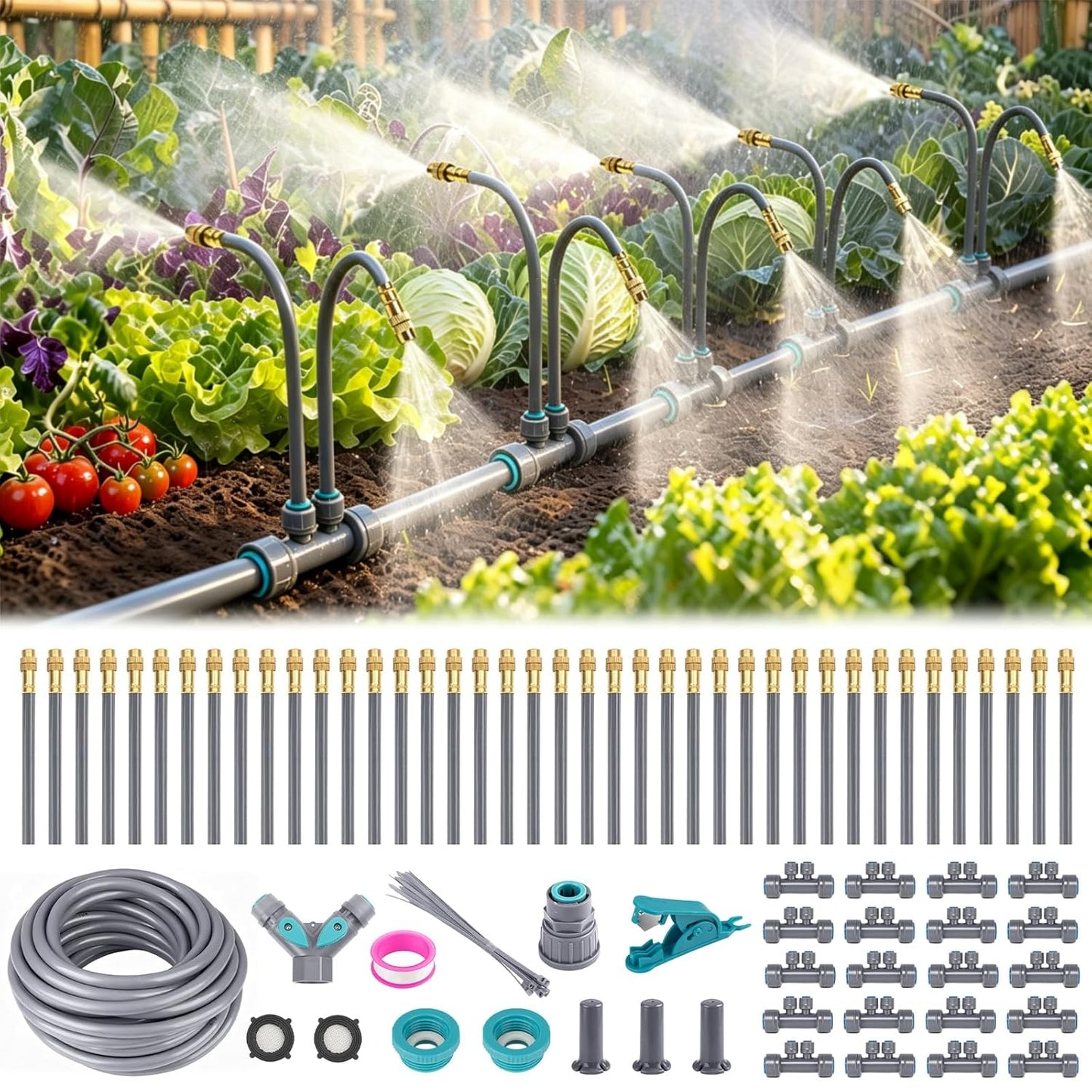 360° Adjustable Drip Irrigation System with 24 Nozzles