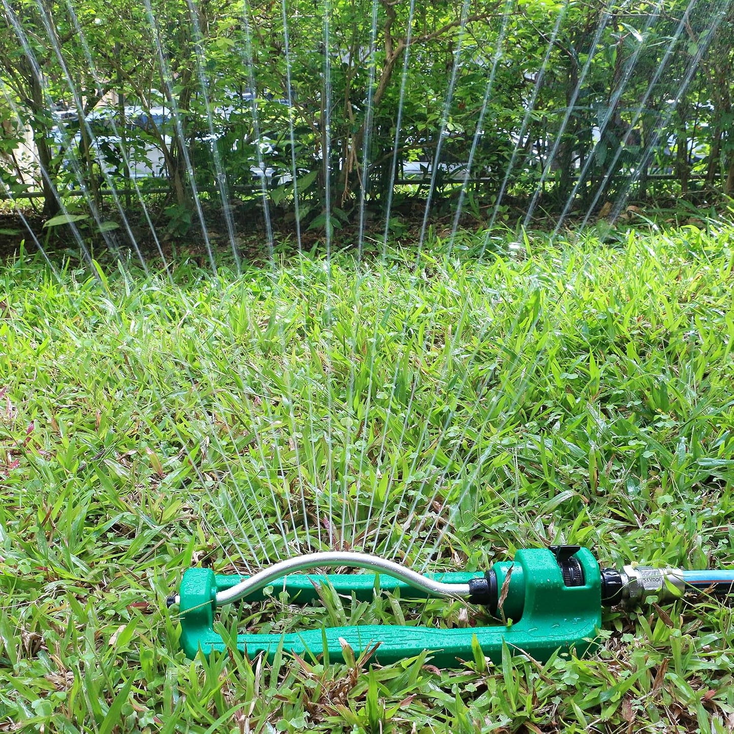 Turbo Oscillating Sprinkler, Adjustable Rectangular Lawn Sprinklers for Yard with Stable Base, 19 Precision Nozzles Garden Sprinkler for Small to Medium Areas, Covers up to 3,800 sq. ft.