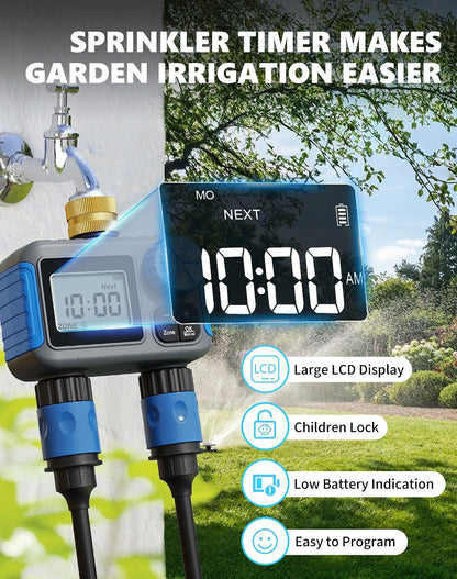 Sprinkler Timer with Brass Swivel, Hose Timers for Watering