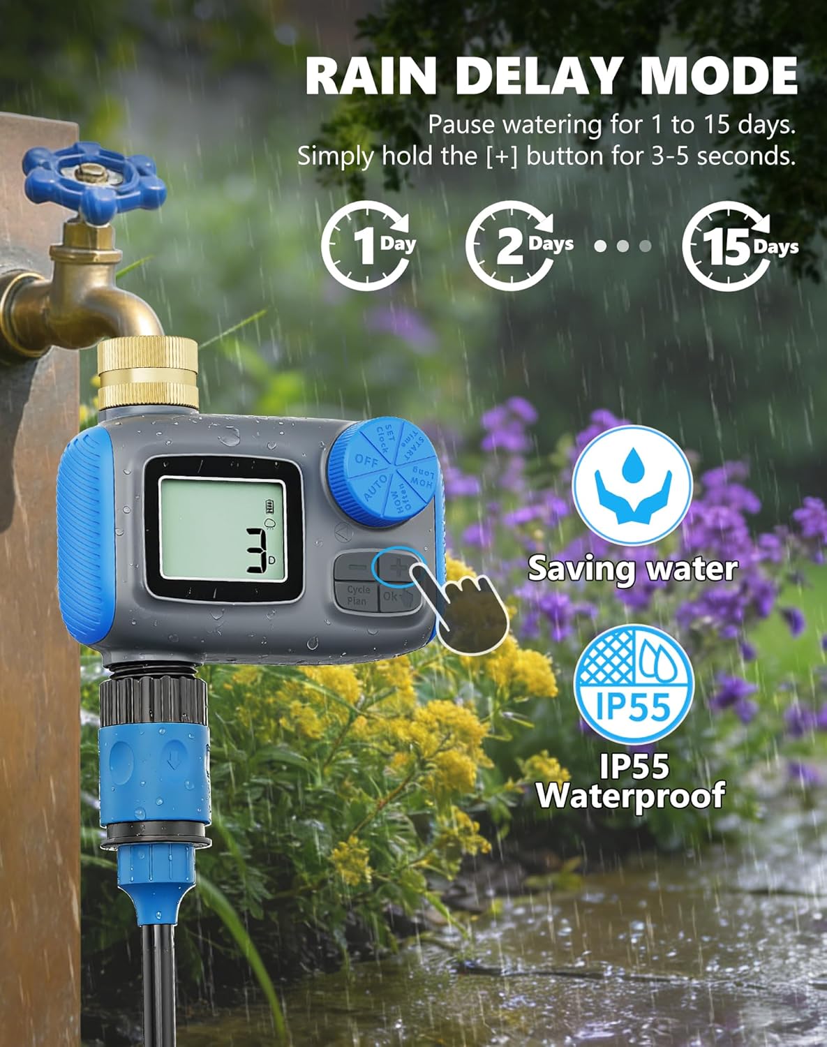 Sprinkler Timer with Brass Swivel, Hose Timers for Watering