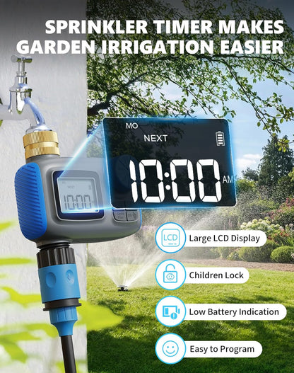 Sprinkler Timer with Brass Swivel, Hose Timers for Watering