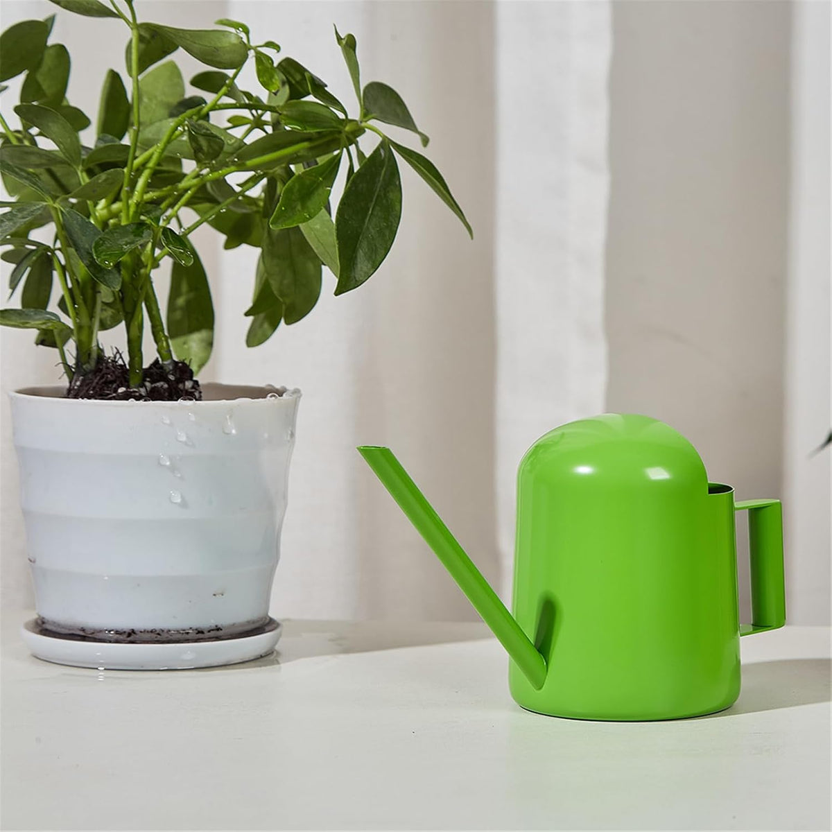 Indoor Watering Can for House Plant Stainless Steel Can Metal with Long Spout Indoor Plant Pots 300ml Gardening Tools