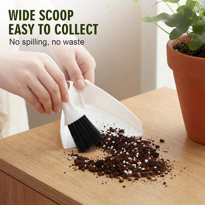 Enhon Mini Soil Scoop and Brush Set for Indoor Plant Repotting