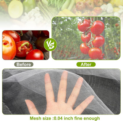 Garden Netting for Raised Beds Garden Protection Plant, 2 Pcs 10x33Ft