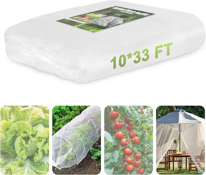 Garden Netting for Raised Beds Garden Protection Plant, 2 Pcs 10x33Ft