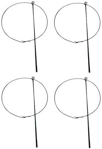 14" Wide x 24" Tall Single Ring Green Peony Hoop Plant Supports (4)