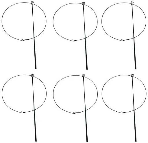 14" Wide x 24" Tall Single Ring Green Peony Hoop Plant Supports (4)
