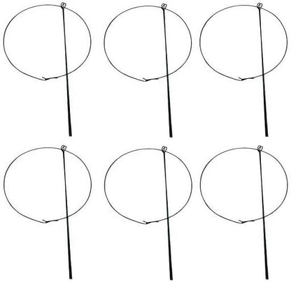 14" Wide x 24" Tall Single Ring Green Peony Hoop Plant Supports (4)