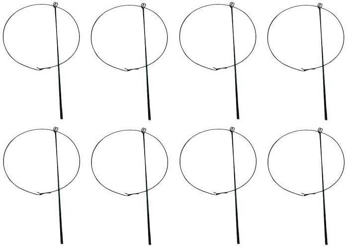 14" Wide x 24" Tall Single Ring Green Peony Hoop Plant Supports (4)