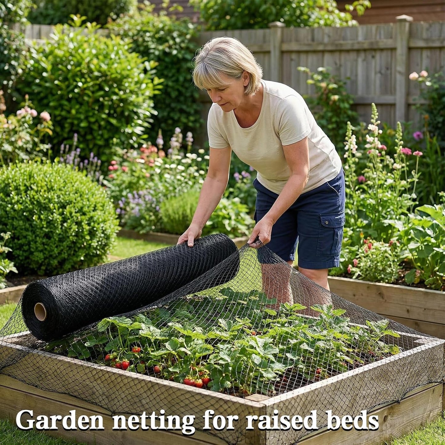 7.5 x 100 FT Bird Netting,1/2" Mesh Garden Netting,100PCS Zip Tie