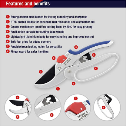 6258RS Razorsharp Compact Ratchet Anvil Pruners