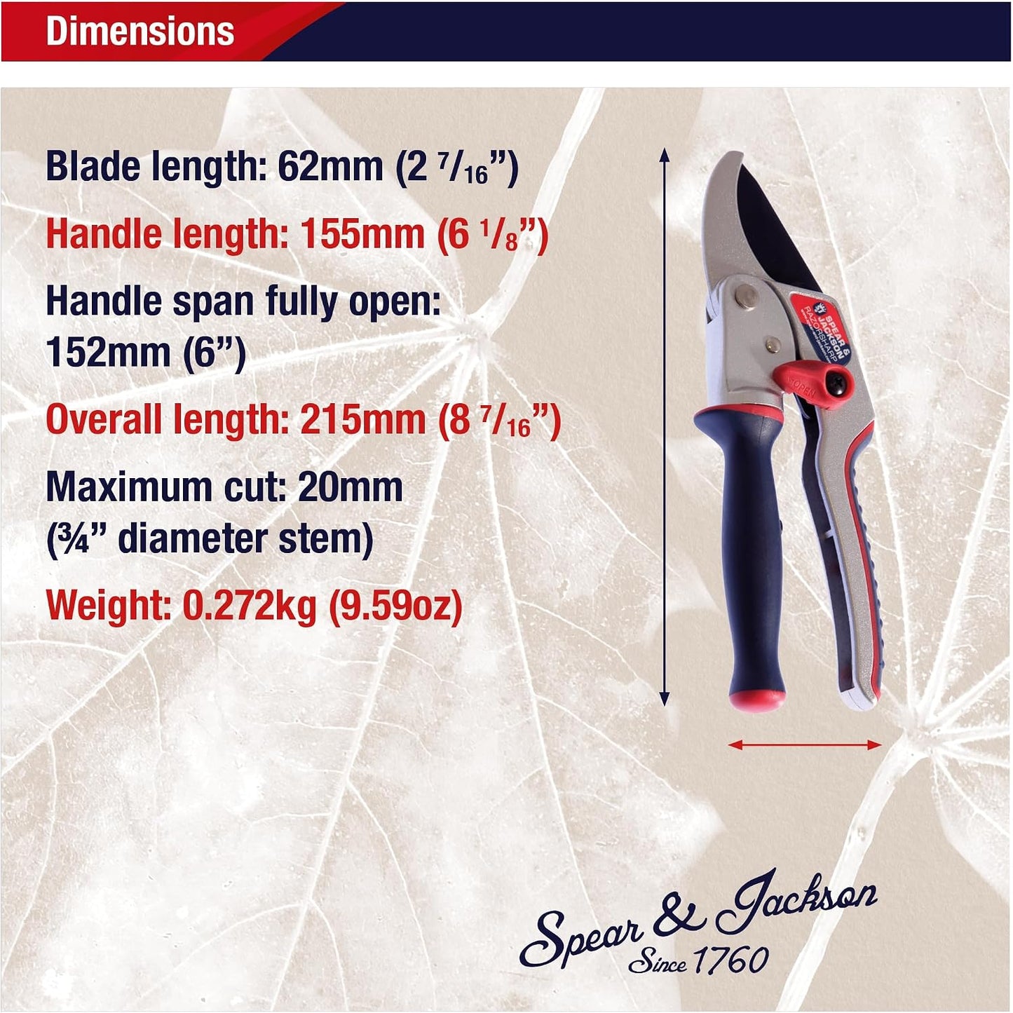 6258RS Razorsharp Compact Ratchet Anvil Pruners