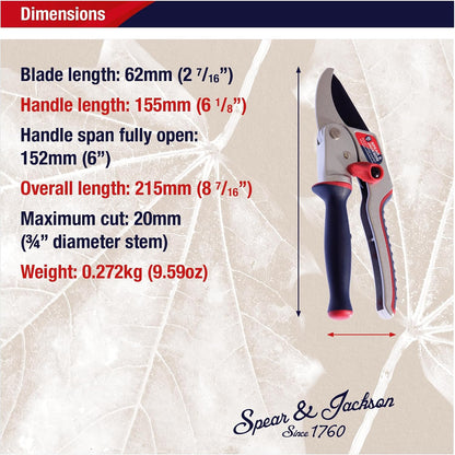 6258RS Razorsharp Compact Ratchet Anvil Pruners