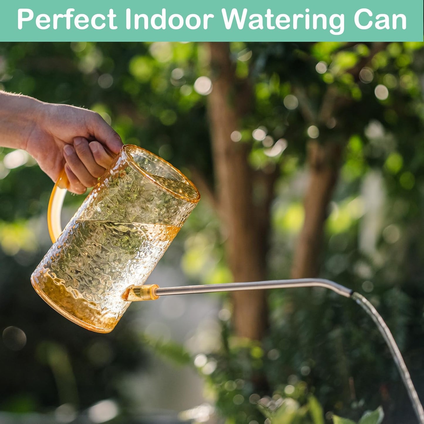 Small Watering Can for Indoor Plants - 34oz Leakproof Lightweight Pot with Long Spout & Bonus Shower Head, Indoor Watering Can for House Plants in Sage Green