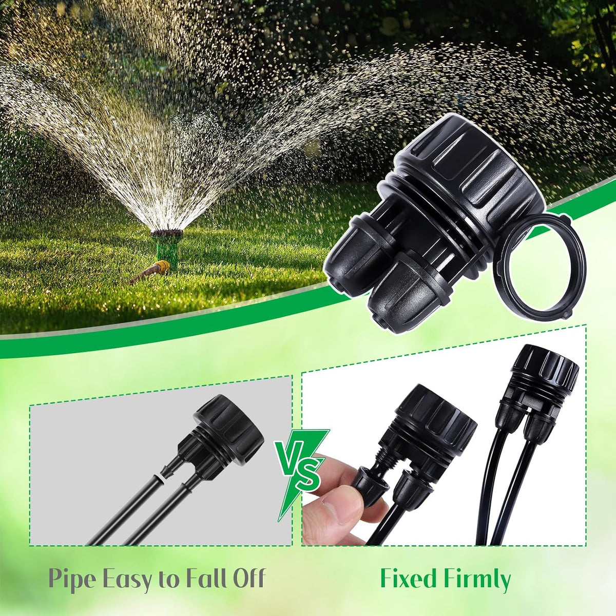 3/4'' to1/4'' Drip Irrigation Hose Adapter,Drip Tubing to Faucet