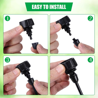 3/4'' to1/4'' Drip Irrigation Hose Adapter,Drip Tubing to Faucet