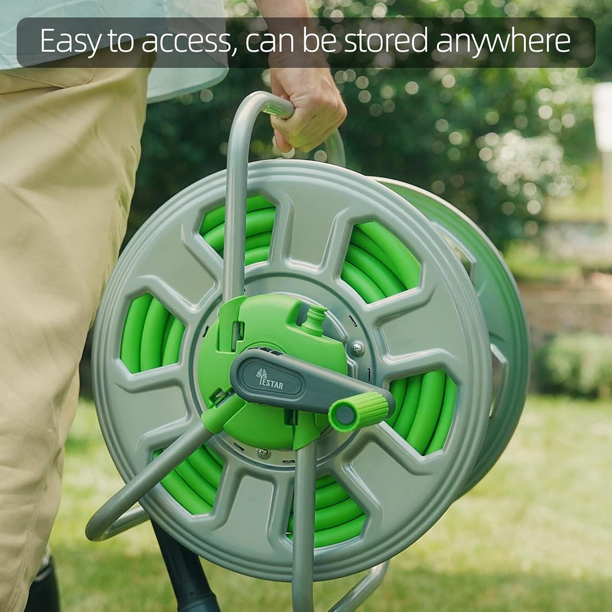 Metal Water Hose Reel Hold 100FT of 5/8" Hose