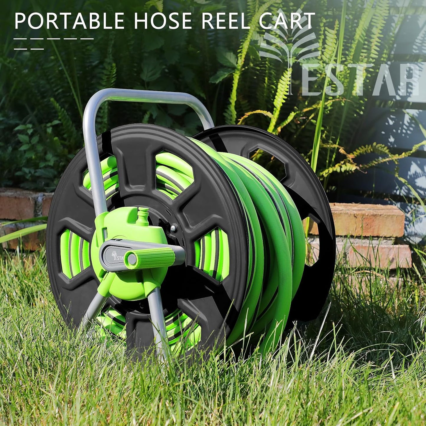 Metal Water Hose Reel Hold 100FT of 5/8" Hose