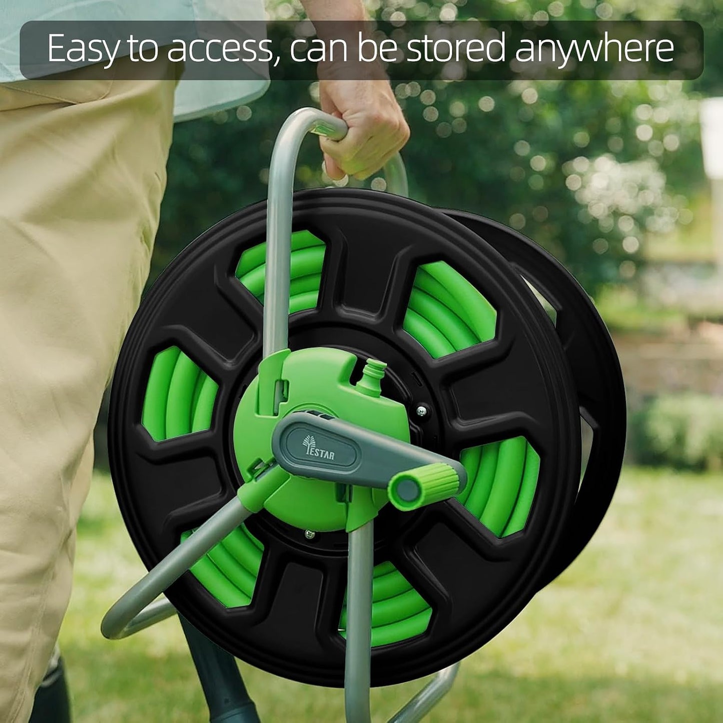 Metal Water Hose Reel Hold 100FT of 5/8" Hose