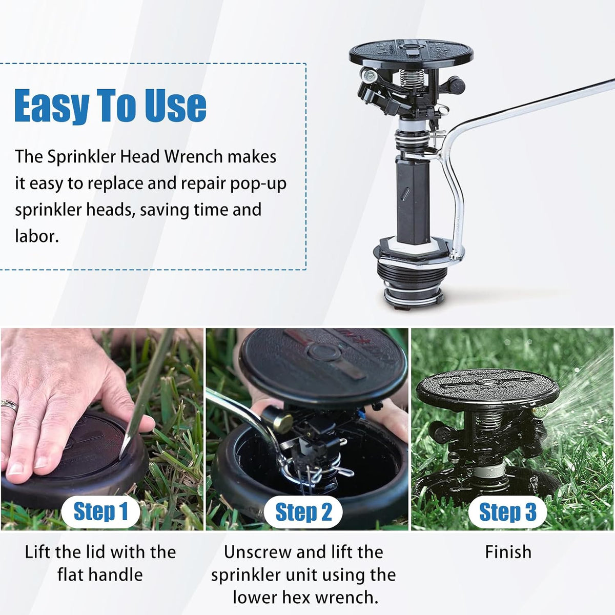Sprinkler Tool for Rainbird Sprinkler System Kit 42064 Maxi-Paw Compatible with Rainbird Pop-up Lmpact Sprinkier Head Models LG-3 Mini-Paw, AG5 and 2045A Maxi-Psw