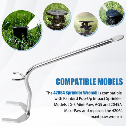 Sprinkler Tool for Rainbird Sprinkler System Kit 42064 Maxi-Paw Compatible with Rainbird Pop-up Lmpact Sprinkier Head Models LG-3 Mini-Paw, AG5 and 2045A Maxi-Psw