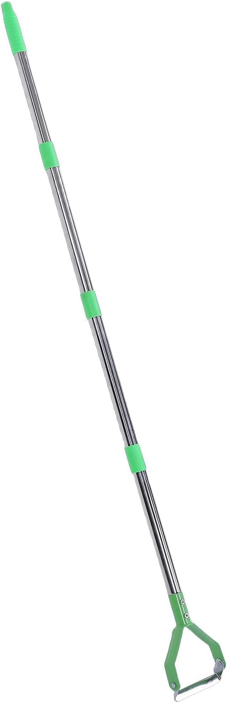 Adjustable Long Handle Stirrup Hoe Garden Tool, Heavy Duty Carbon Steel Weeding Hoe for Flower Beds Yards, Ergonomic Stand Up Puller with Rust Proof Stainless Steel Handle (Orange)