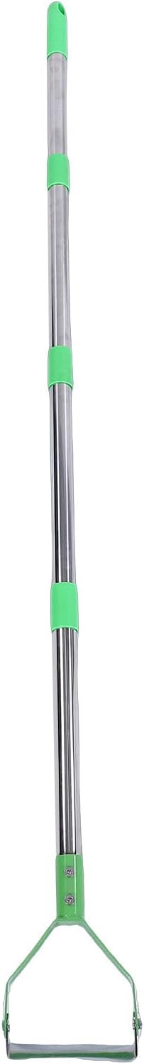 Adjustable Long Handle Stirrup Hoe Garden Tool, Heavy Duty Carbon Steel Weeding Hoe for Flower Beds Yards, Ergonomic Stand Up Puller with Rust Proof Stainless Steel Handle (Orange)