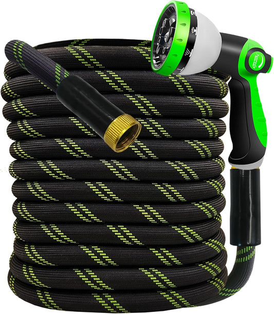 25FT Garden Hose,Flexible Water Hose, 10-Function Sprayer, Non-Expanding