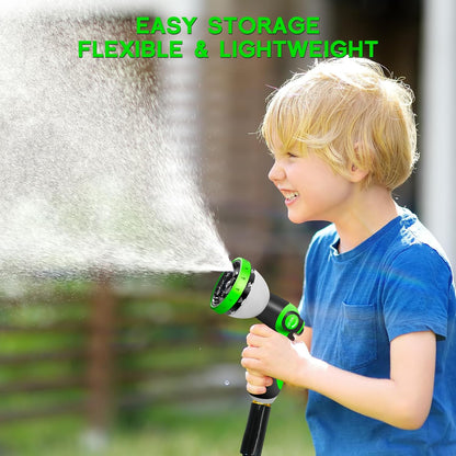 25FT Garden Hose,Flexible Water Hose, 10-Function Sprayer, Non-Expanding