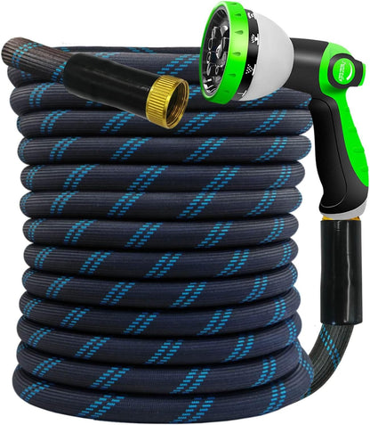 25FT Garden Hose,Flexible Water Hose, 10-Function Sprayer, Non-Expanding