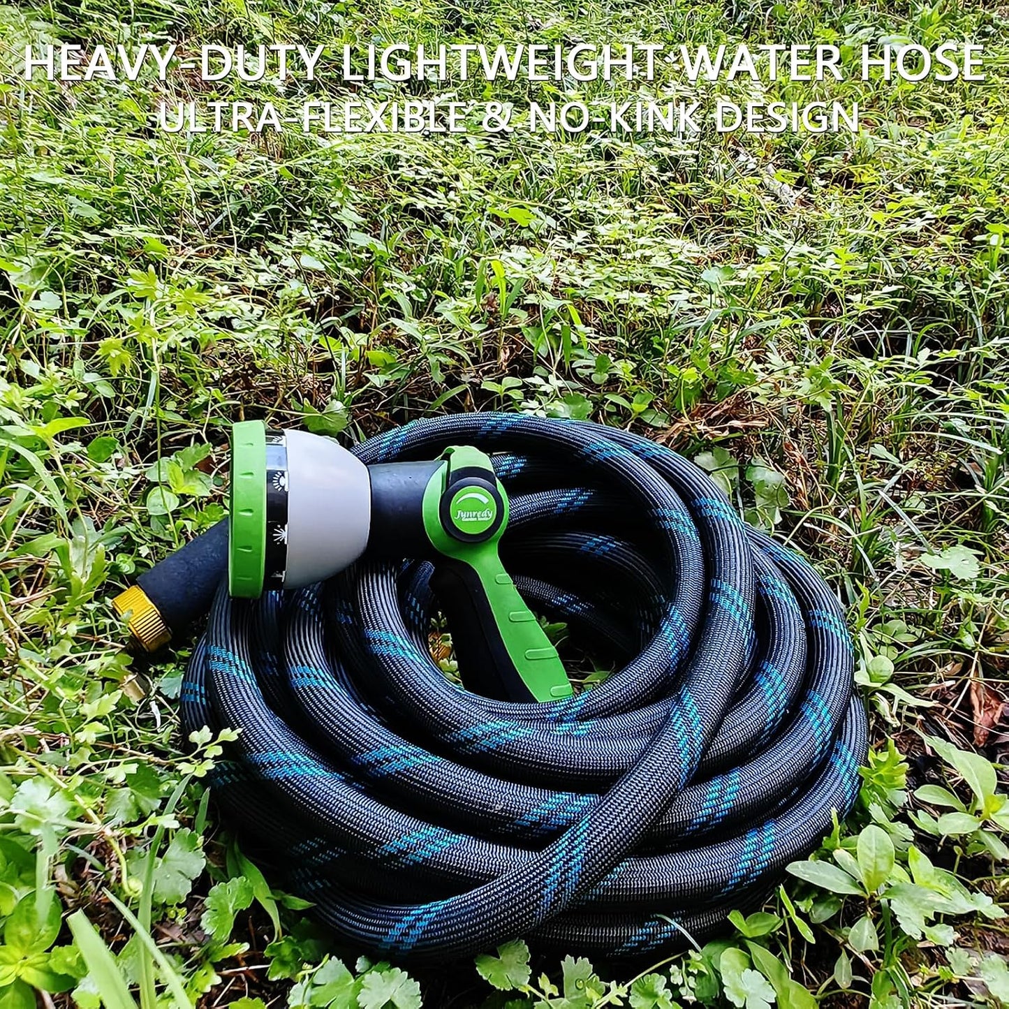 25FT Garden Hose,Flexible Water Hose, 10-Function Sprayer, Non-Expanding