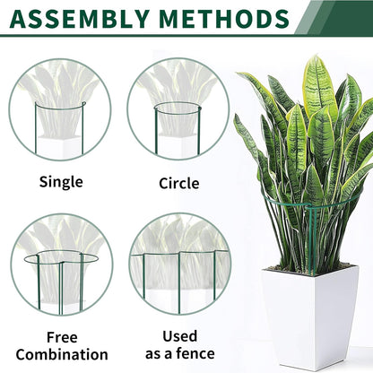 10 Pack Peony Cages and Supports, 10" (W) x 24"(H) Plant Support, Heavy-Duty Metal Plant Support Stakes, Plant Stakes for Outdoor & Indoor Plants, Perfect for Flowers and Vegetable