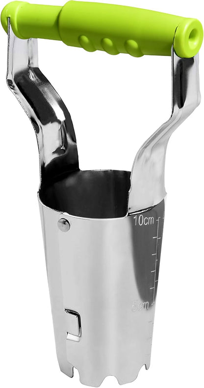 Bulb Transplanter, Stainless Steel Soil Release Tool
