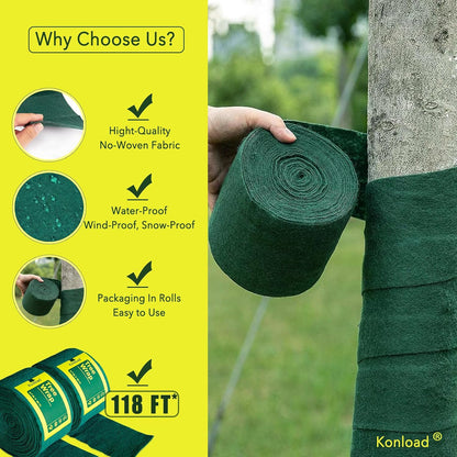 Tree Wraps for Winter Protector-2 Pack/118 Ft Tree Antifreeze Bandage Tree Freeze Protection Wrap for Frost Tree Protector Wrap