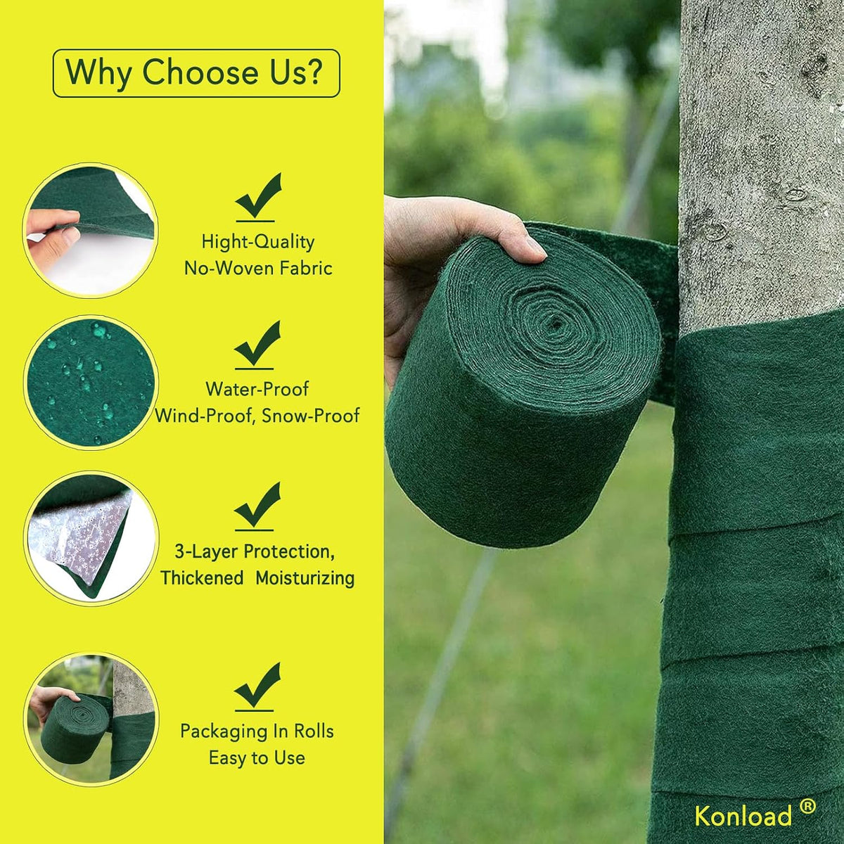 Tree Wraps for Winter Protector-2 Pack/118 Ft Tree Antifreeze Bandage Tree Freeze Protection Wrap for Frost Tree Protector Wrap