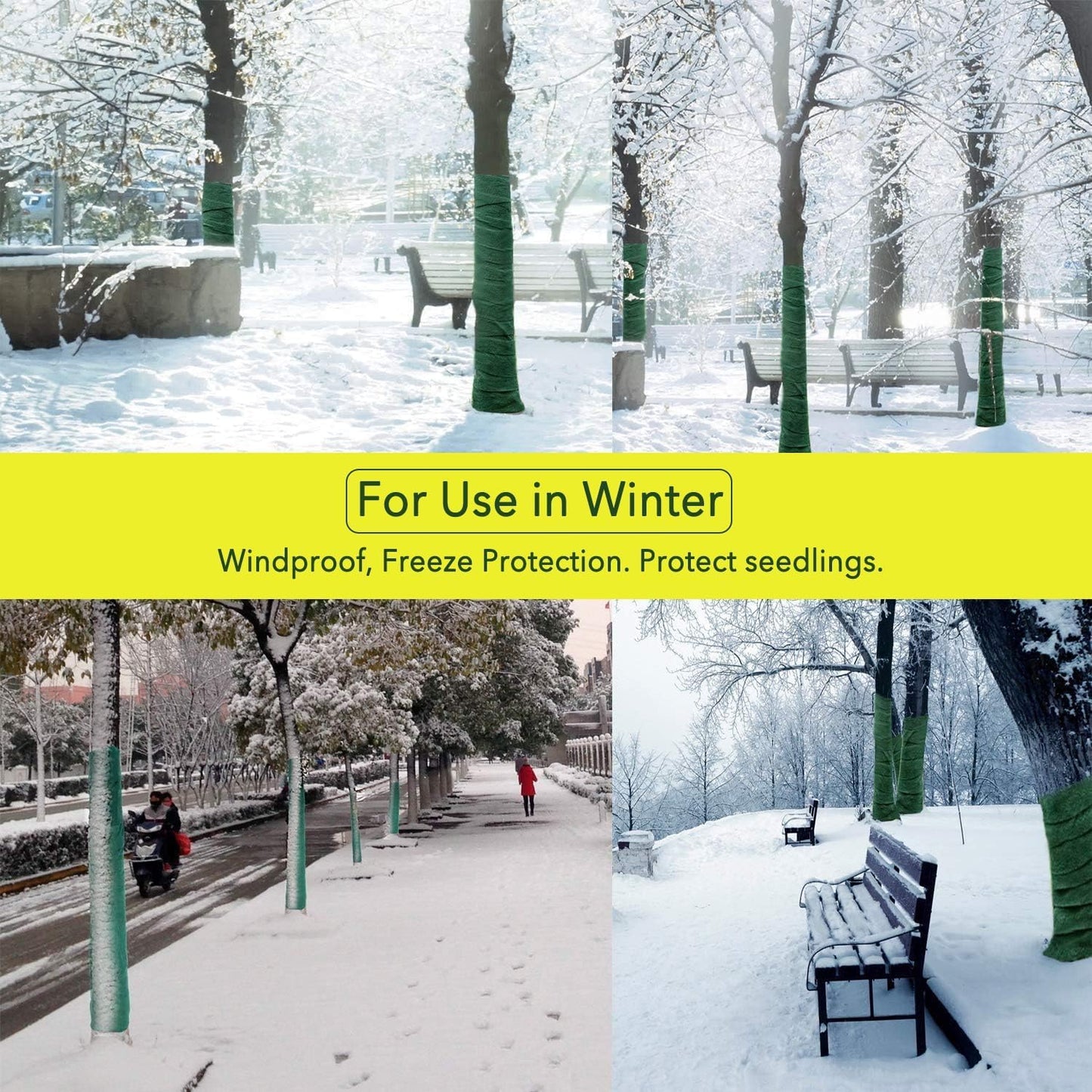 Tree Wraps for Winter Protector-2 Pack/118 Ft Tree Antifreeze Bandage Tree Freeze Protection Wrap for Frost Tree Protector Wrap