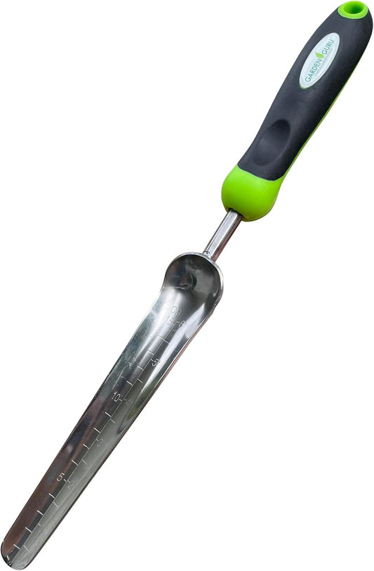 Seed Planting Shovel Trowel Transplanter Widger – Stainless Steel – Rust Resistant - Ergonomic Handle – Perfect Hand Dibber Seedling Bulb Planter Tool for Gardening Planting Transplanting