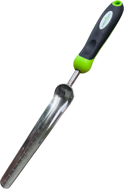 Seed Planting Shovel Trowel Transplanter Widger – Stainless Steel – Rust Resistant - Ergonomic Handle – Perfect Hand Dibber Seedling Bulb Planter Tool for Gardening Planting Transplanting