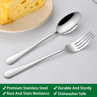 16-Piece 8 Inches Dinner Forks Set,Durable Stainless Steel Table Forks,Dishwasher Safe Silverware Main Fork Service For Home Restaurant,Silverware Fork